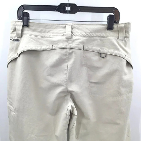 Womens Columbia Titanium Cargo Pants 10 OmniTech Convertible Shorts Khaki Vented - Picture 9 of 13